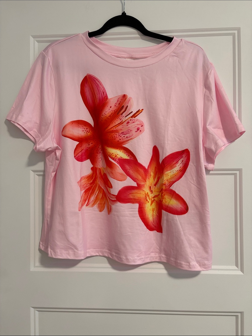 Misguided Pink Floral Graphic Tee